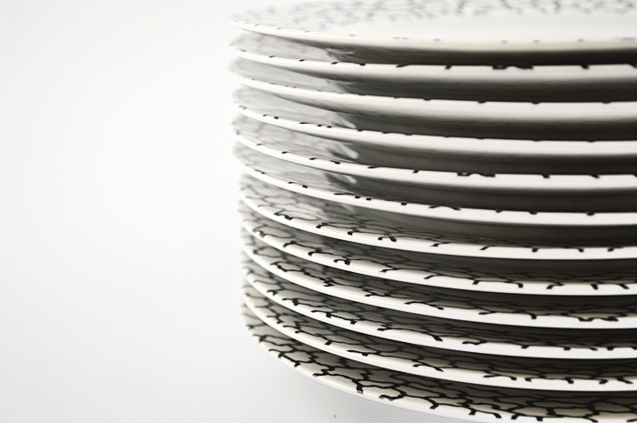 Twelve (12) Salad Plates:  George Sowden "Montreal" for Swid Powell Cityline  