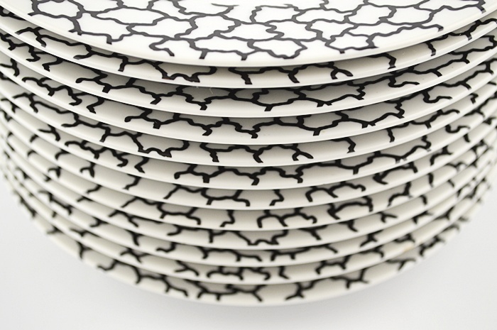 Twelve (12) Salad Plates:  George Sowden "Montreal" for Swid Powell Cityline  