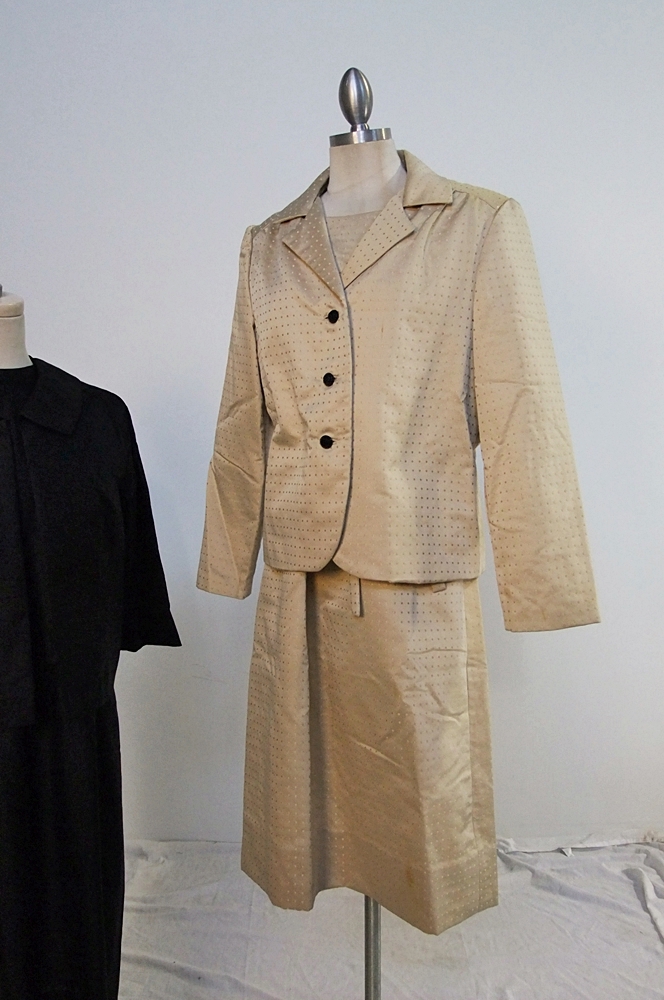 Two 1960's vintage dresses with coordinating jackets