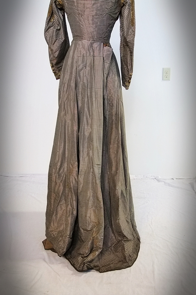 19th Century dress with silk bonnet