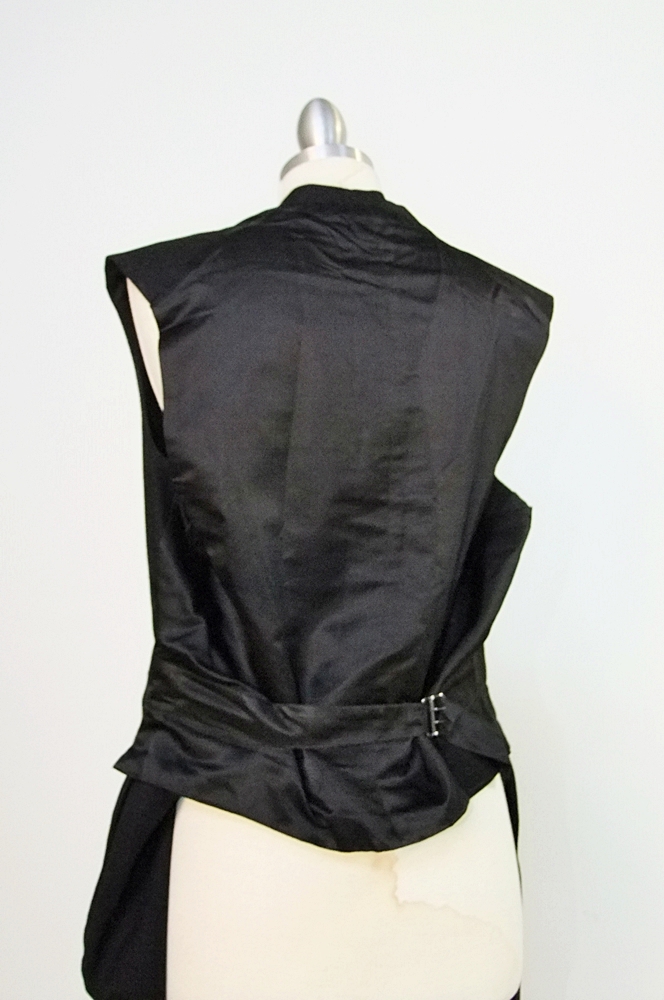 Gentleman's early 19th Century black wool and silk tuxedo with tails