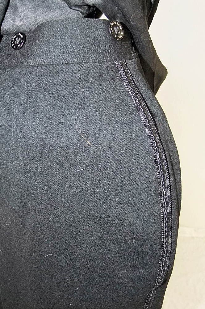 Gentleman's early 19th Century black wool and silk tuxedo with tails