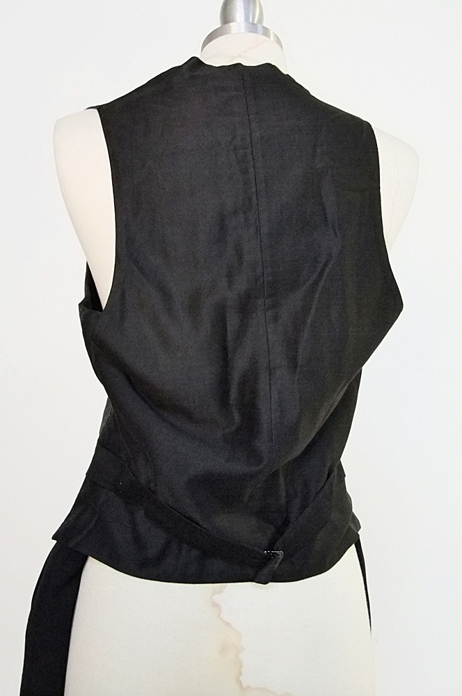 Gentleman's early 19th Century black wool and silk tuxedo with tails