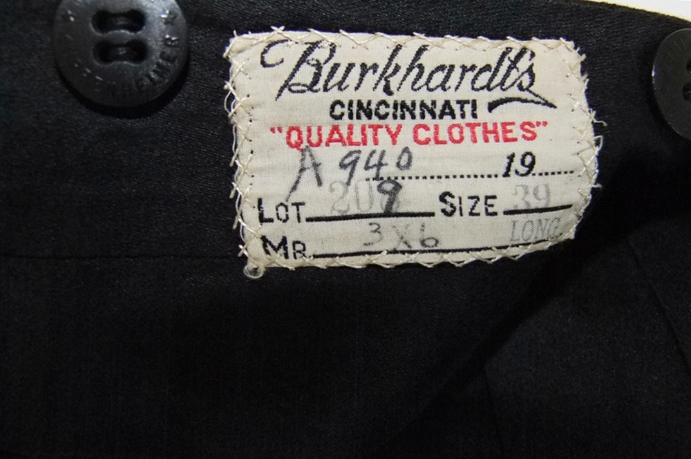 Gentleman's early 19th Century black wool and silk tuxedo with tails