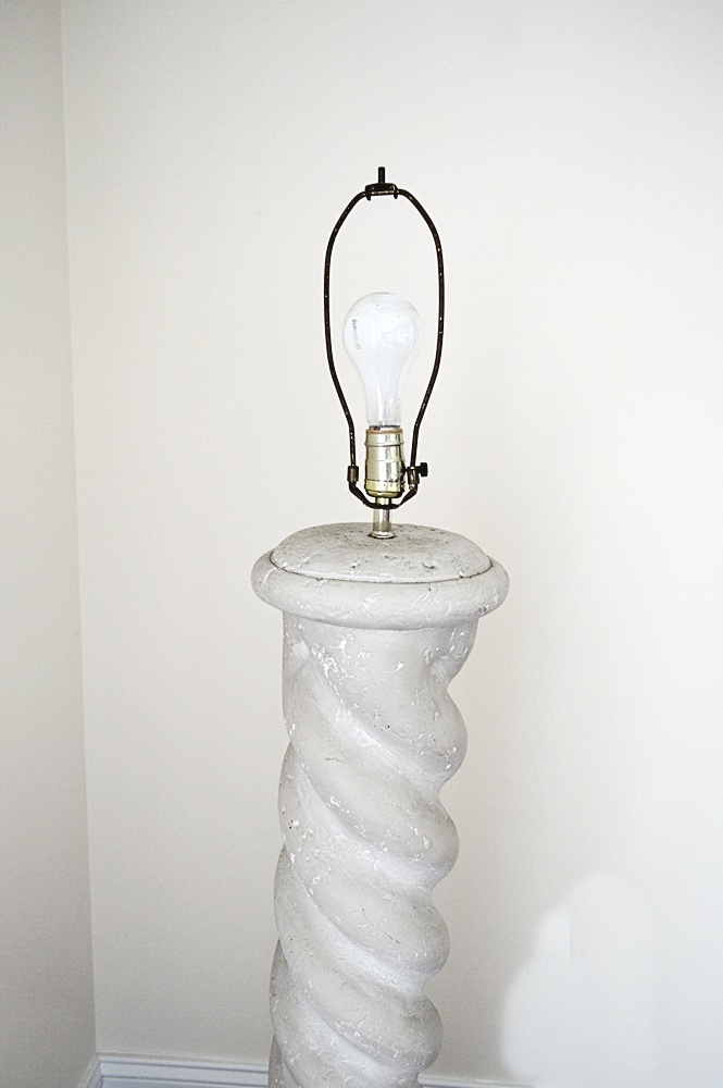 Spiral Stone Standing Lamp