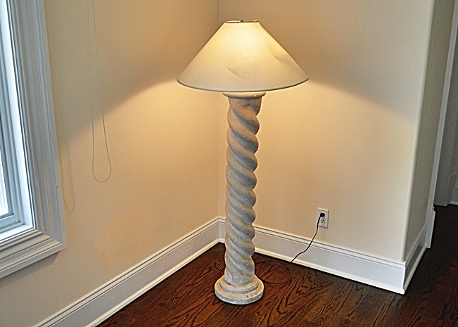 Spiral Stone Standing Lamp