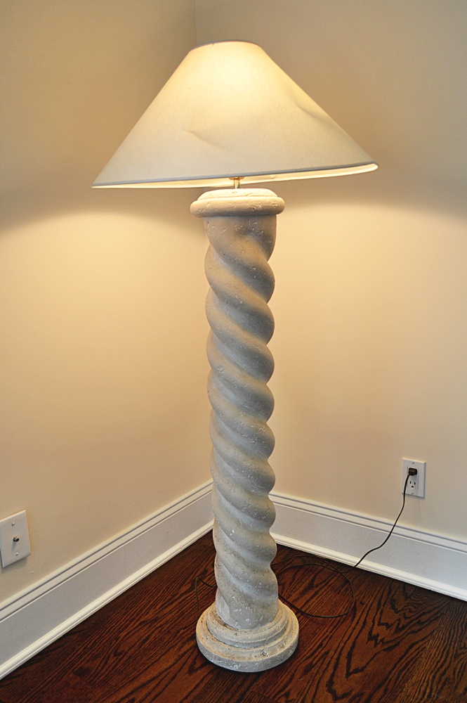 Spiral Stone Standing Lamp
