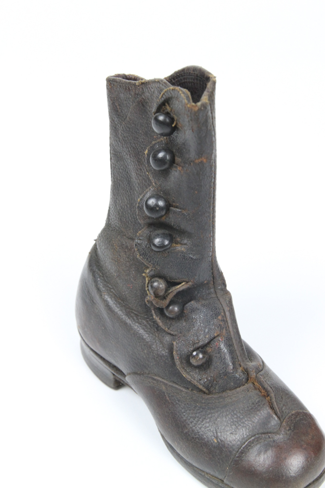 Pair of Vintage High Top Button Baby Boots