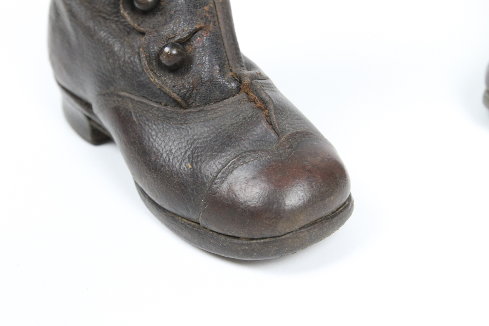 Pair of Vintage High Top Button Baby Boots