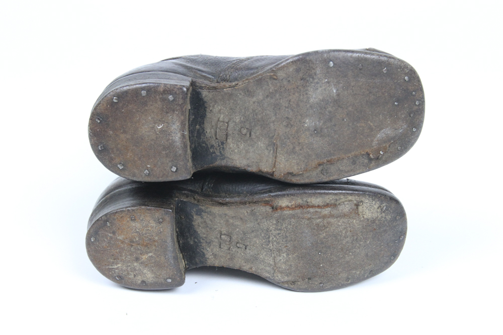 Pair of Vintage High Top Button Baby Boots