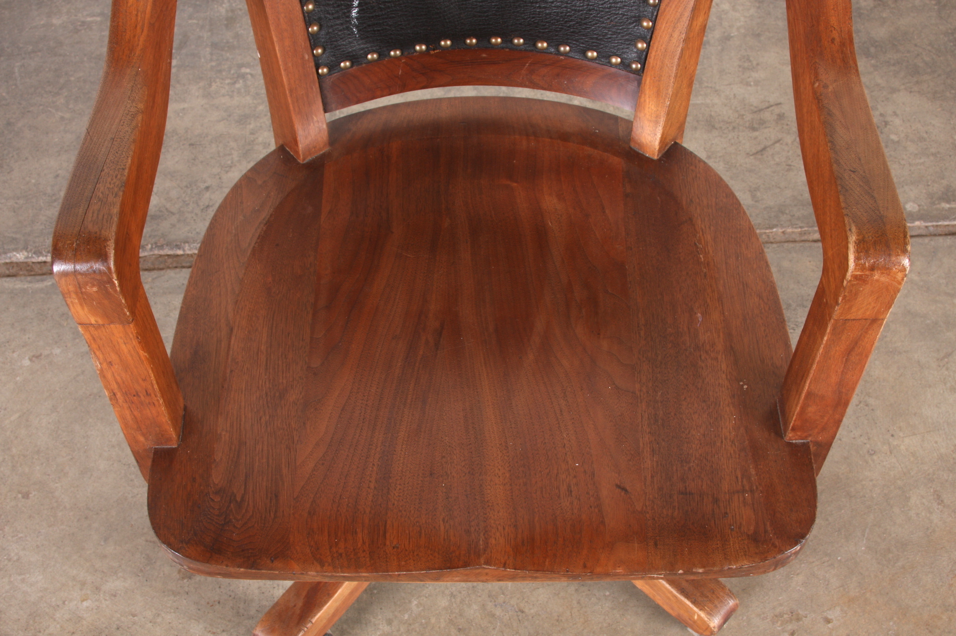 B.L. Marble Chair Company Walnut Desk Chair on Casters