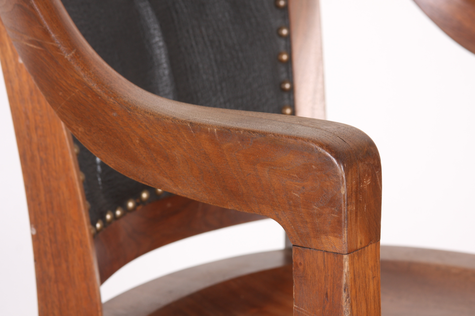 B.L. Marble Chair Company Walnut Desk Chair on Casters