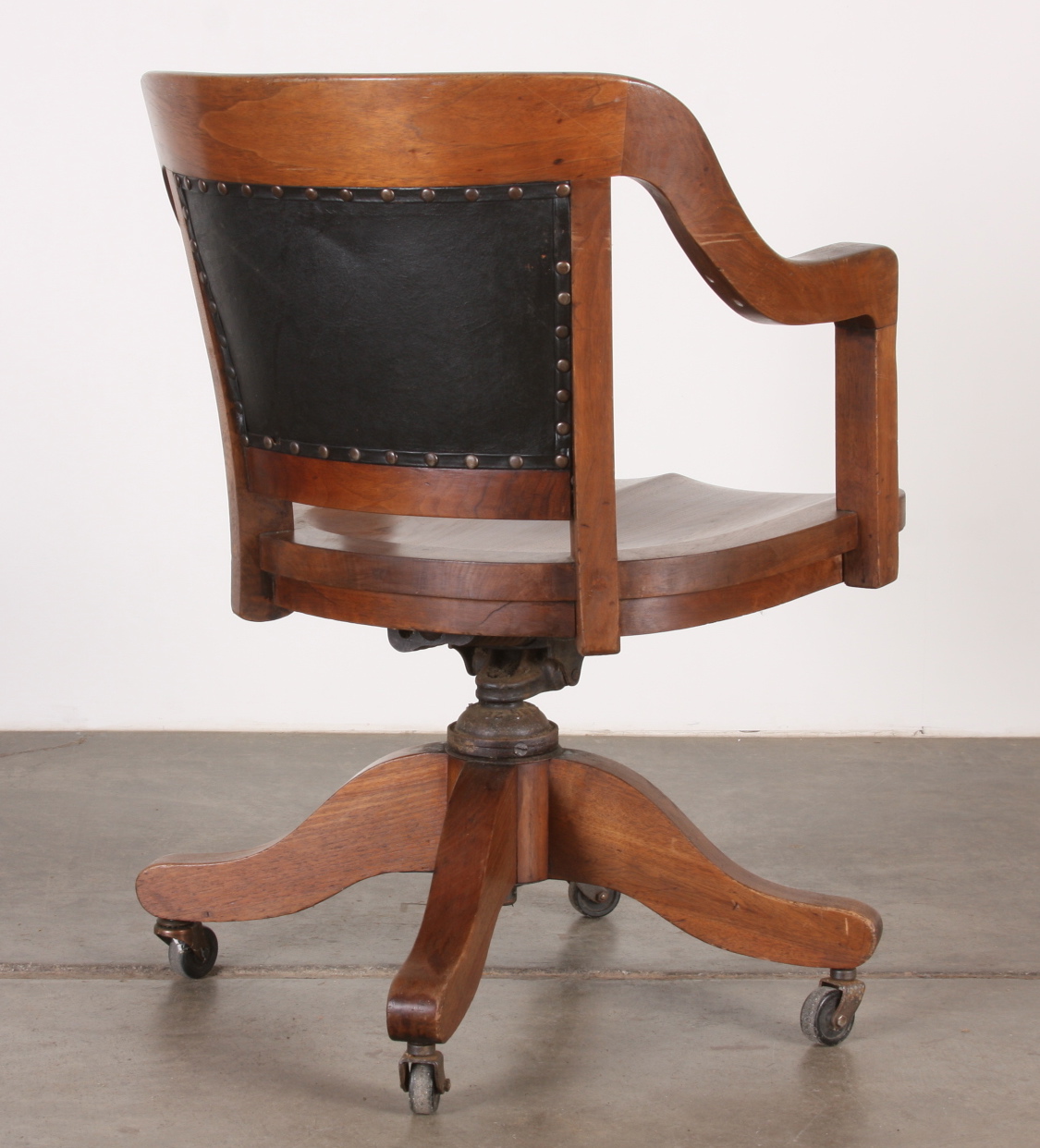 B.L. Marble Chair Company Walnut Desk Chair on Casters
