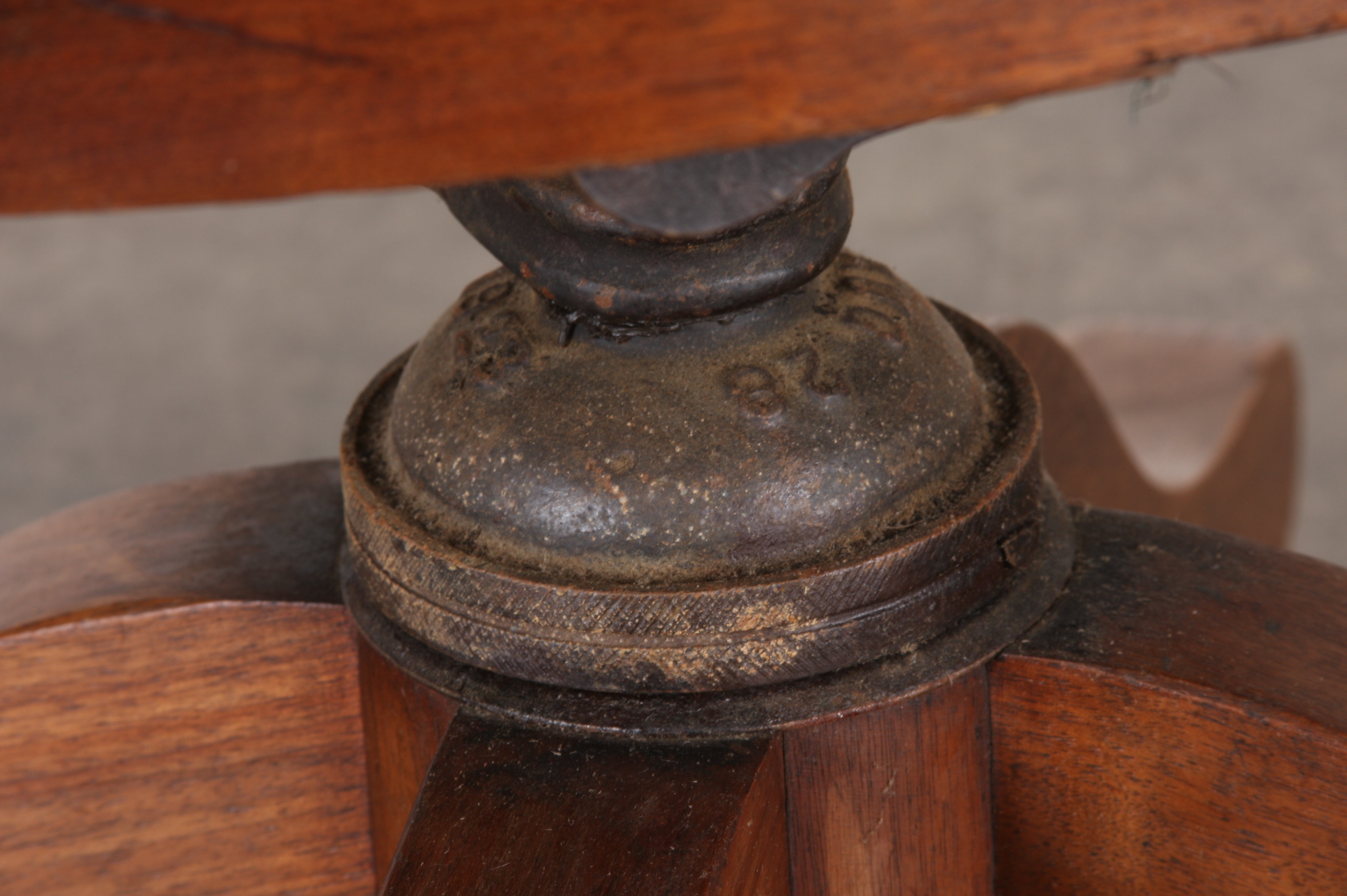 B.L. Marble Chair Company Walnut Desk Chair on Casters