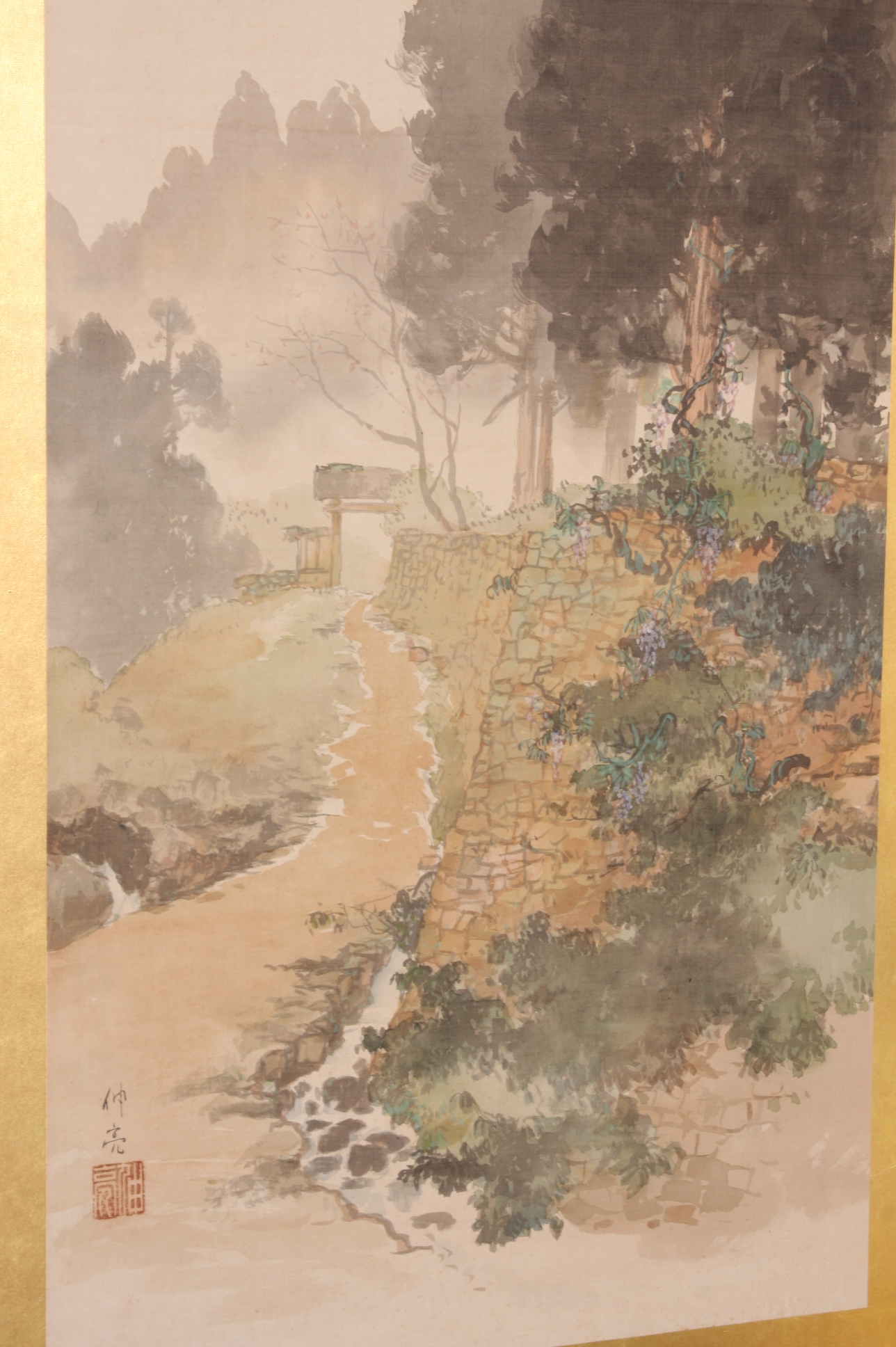 Pair of Large Antique Japanese Folding Screen