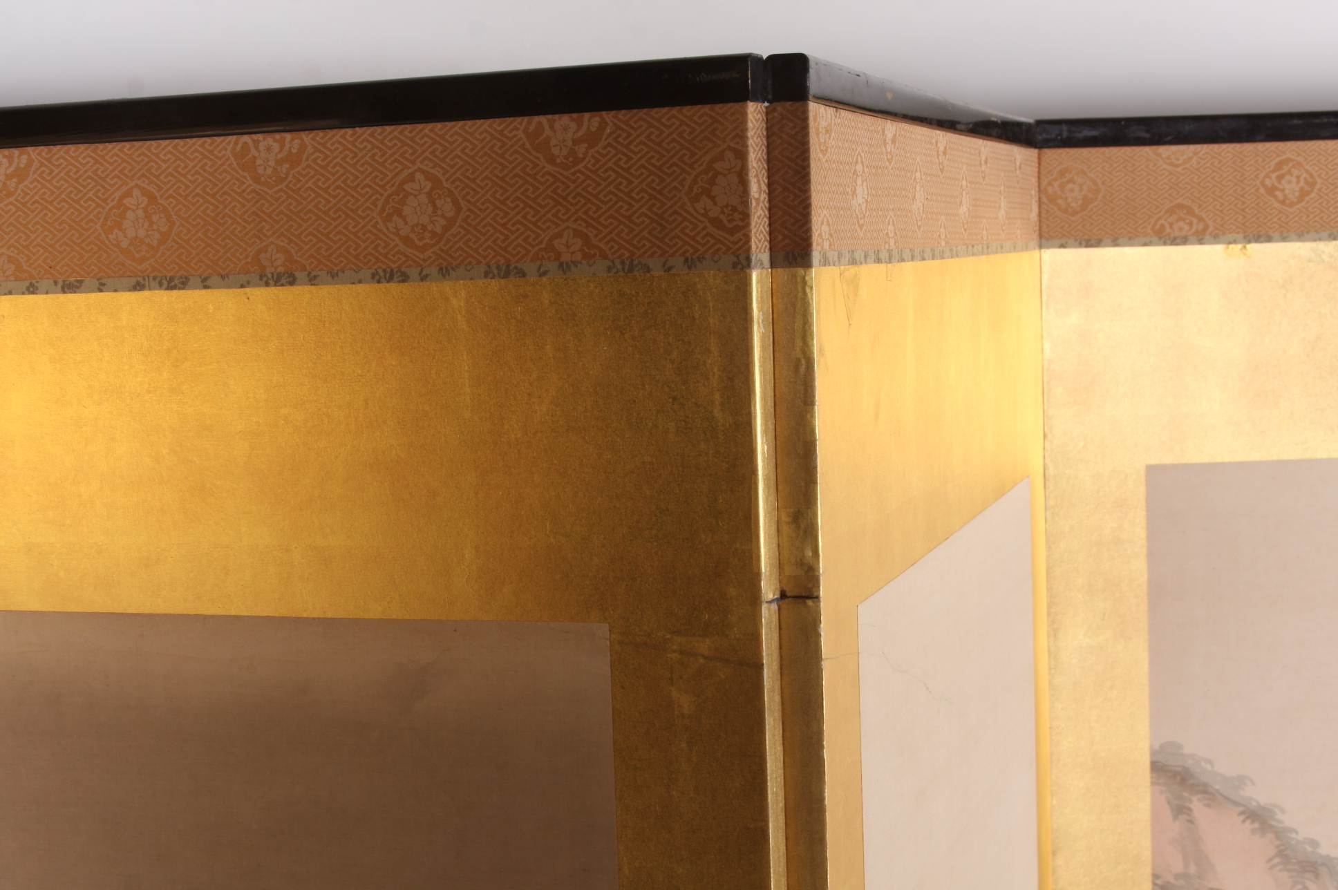 Pair of Large Antique Japanese Folding Screen