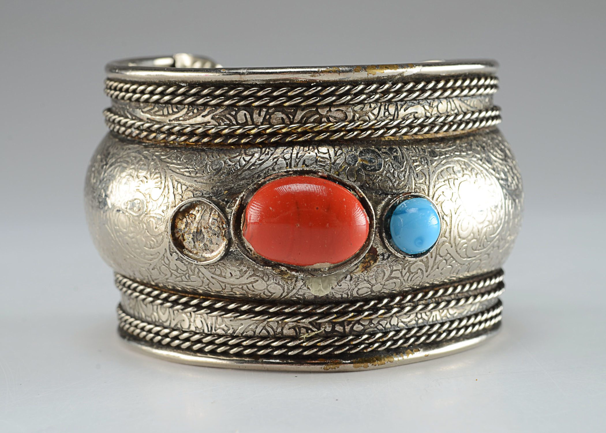 Antique Silver Plated Cuff Bracelet