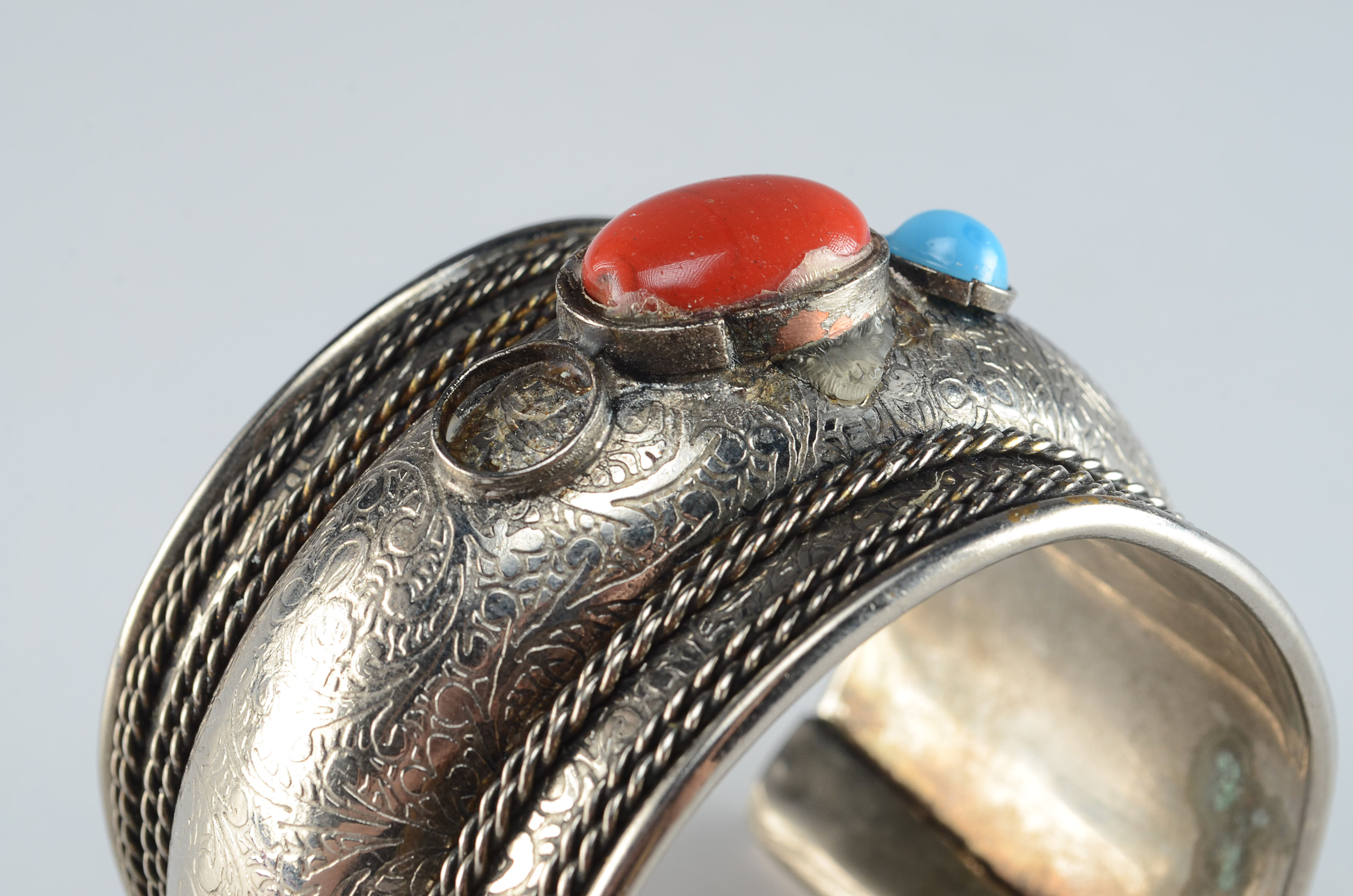 Antique Silver Plated Cuff Bracelet