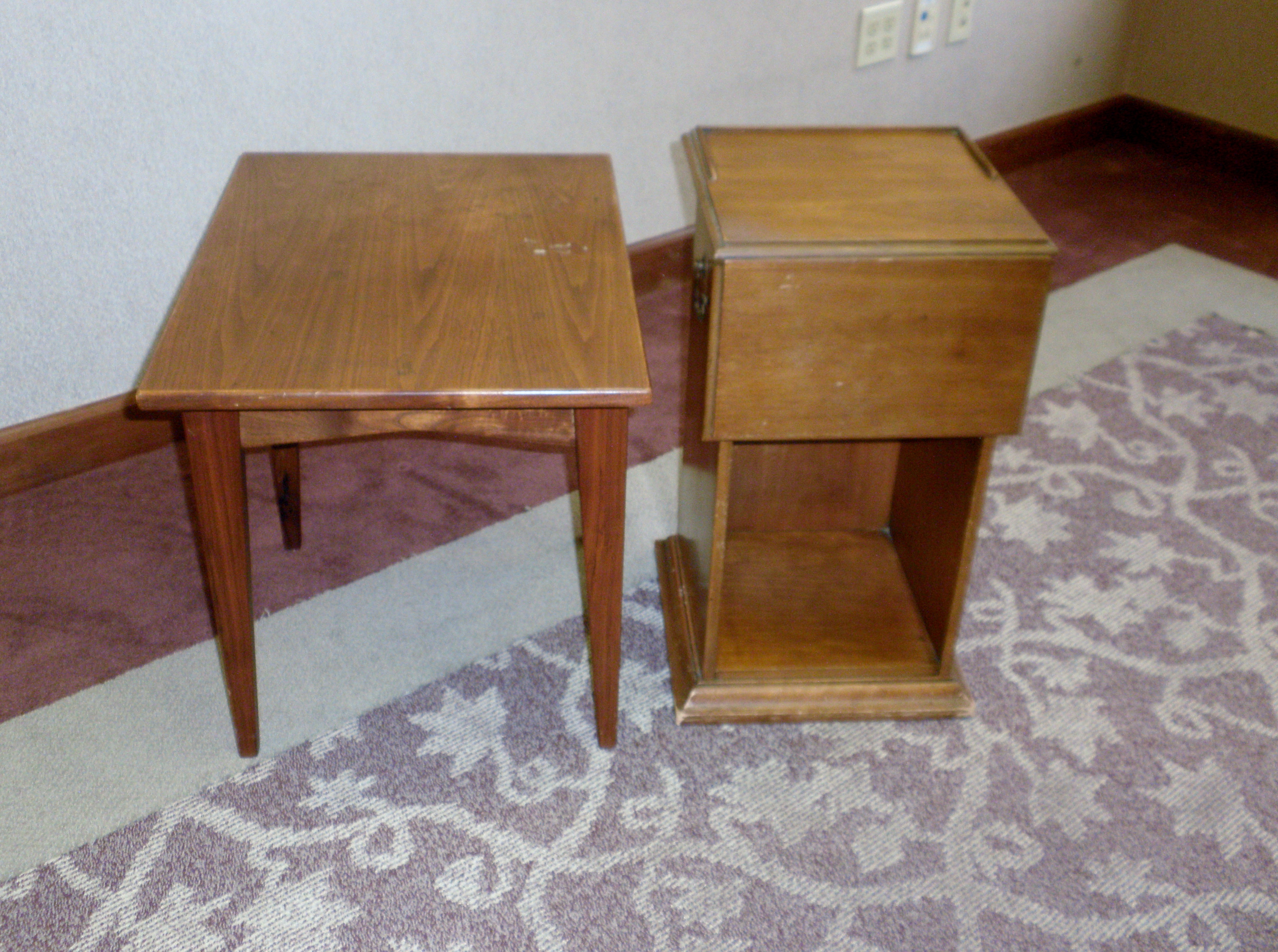Oak Stand and End Table