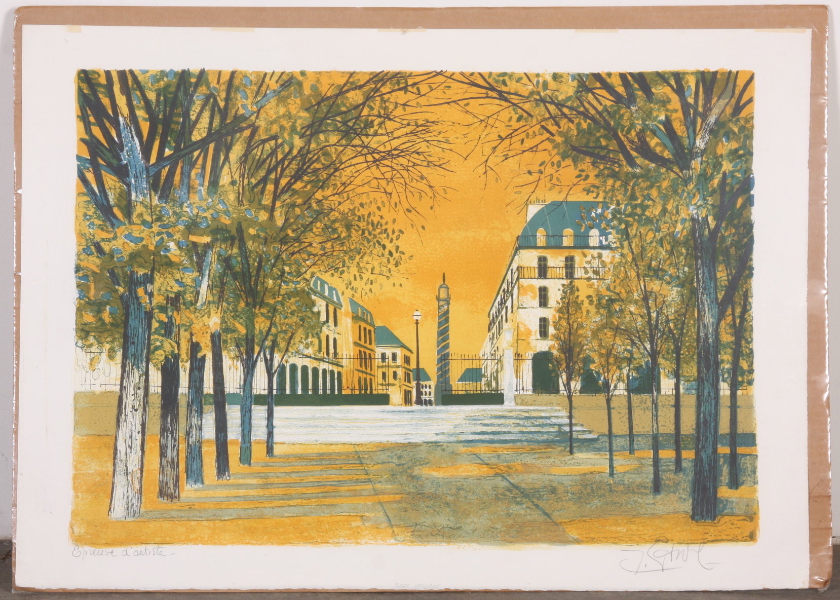 Original Yves Ganne Lithograph