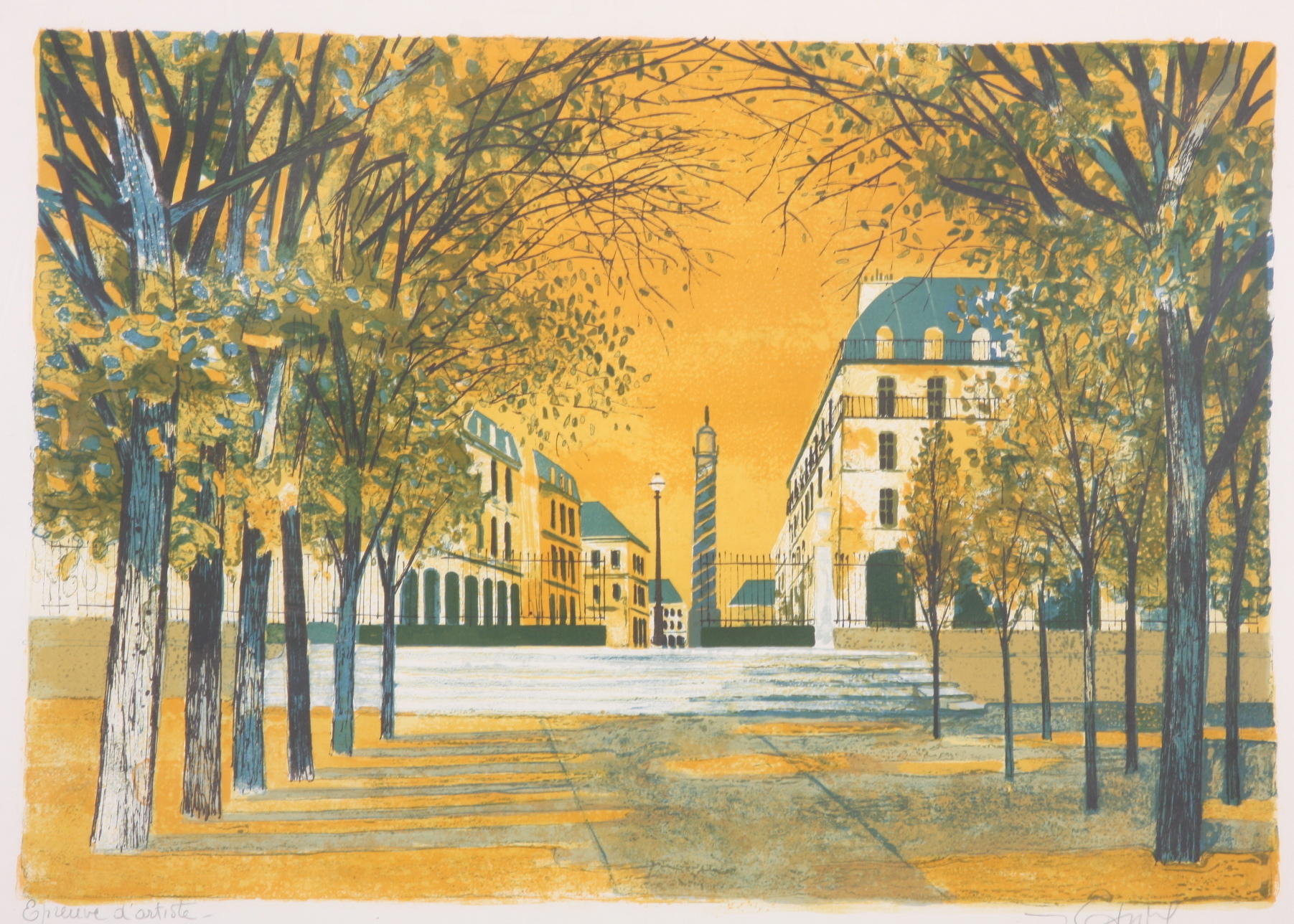 Original Yves Ganne Lithograph