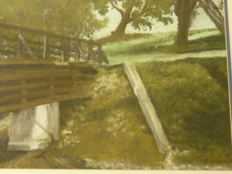 Tony Schmidt Bridge Pastel Drawing 