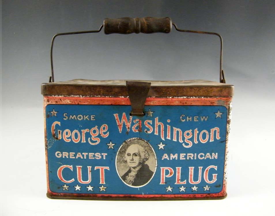 Antique George Washington Tobacco Tin