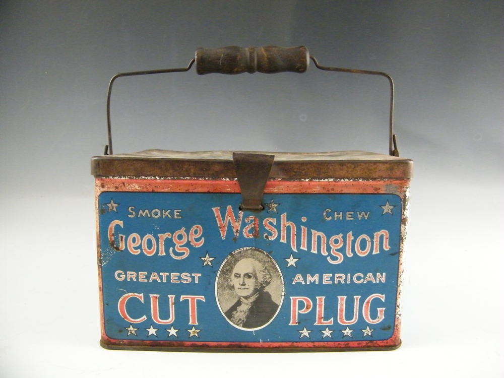 Antique George Washington Tobacco Tin