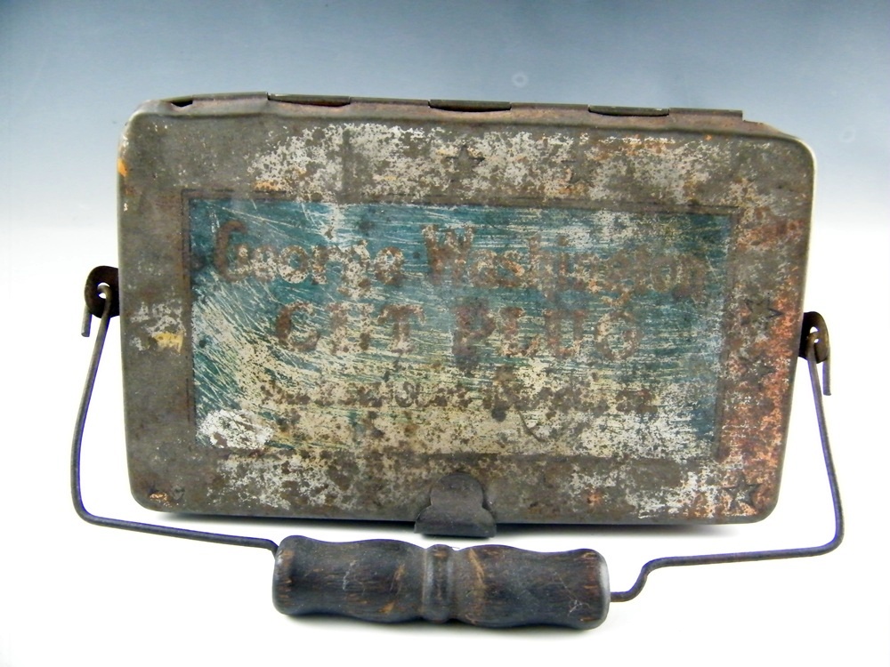 Antique George Washington Tobacco Tin