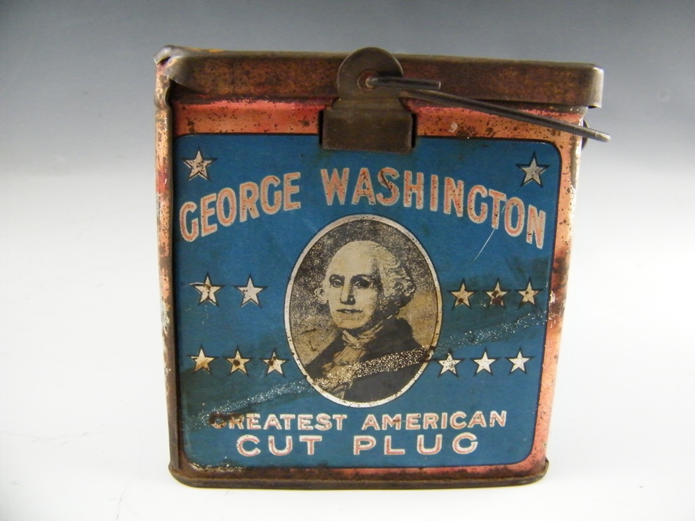 Antique George Washington Tobacco Tin