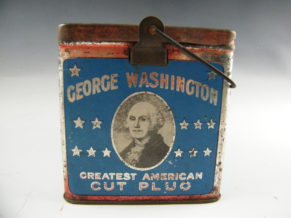 Antique George Washington Tobacco Tin