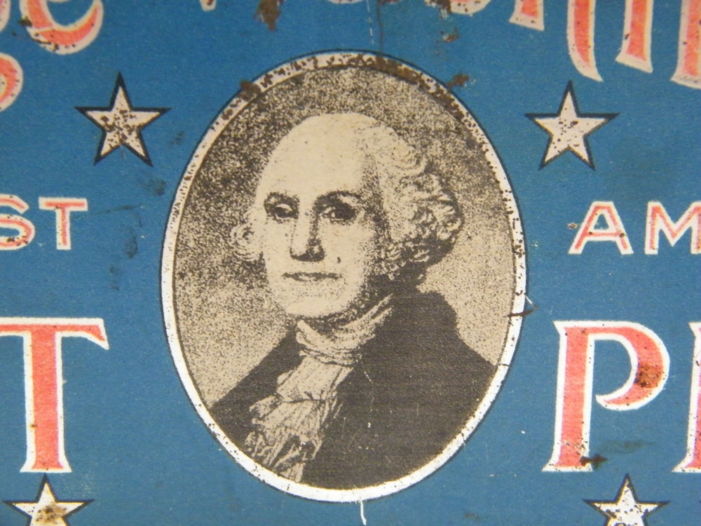 Antique George Washington Tobacco Tin