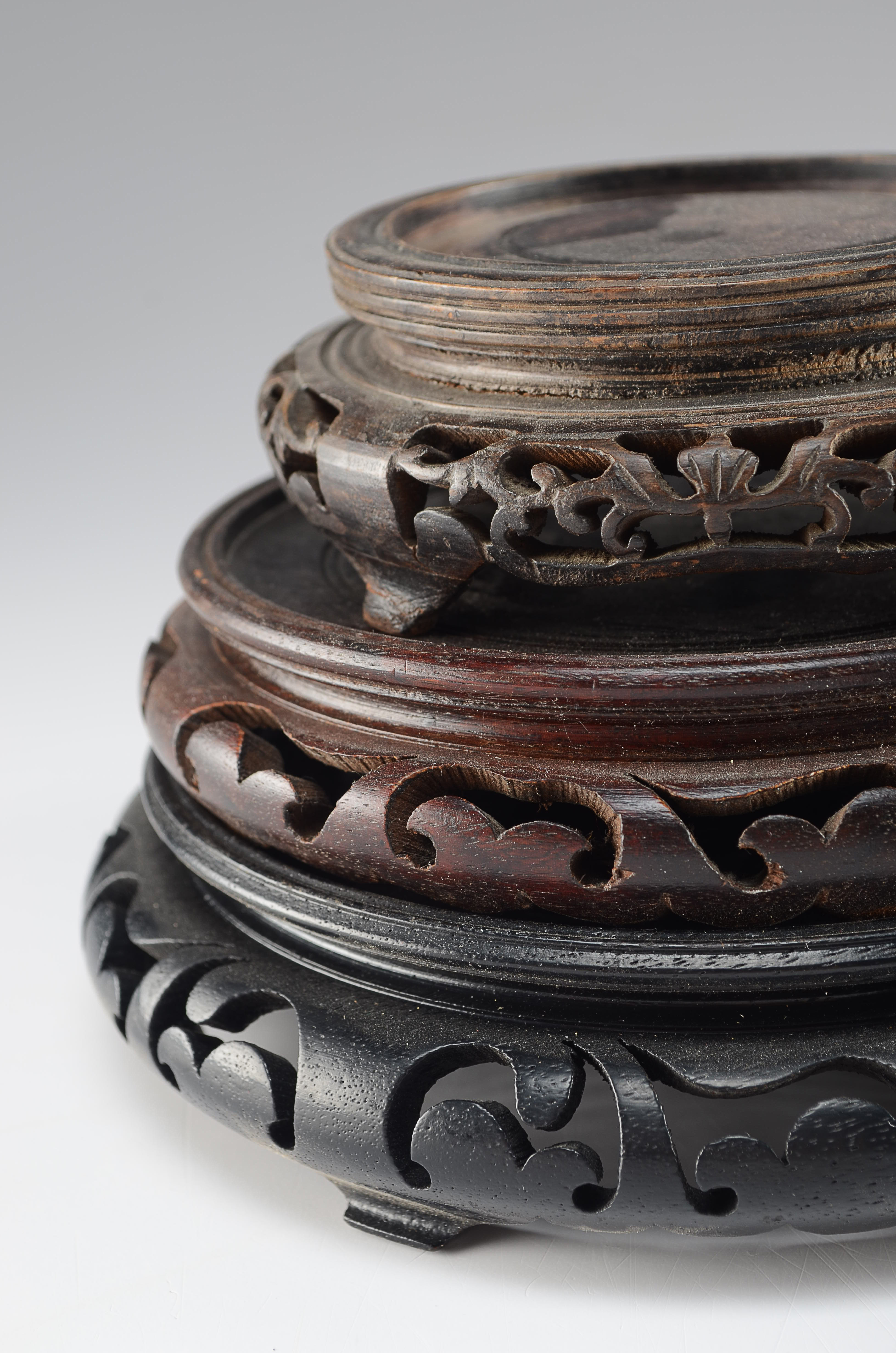 Carved Wood Display Stands