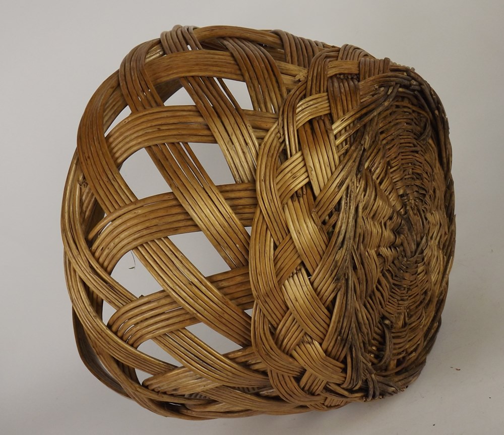 Antique split oak gathering basket