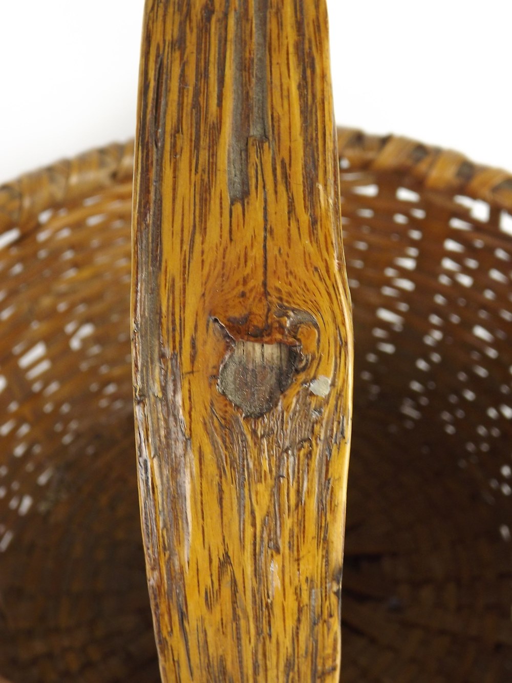 Antique split oak gathering basket