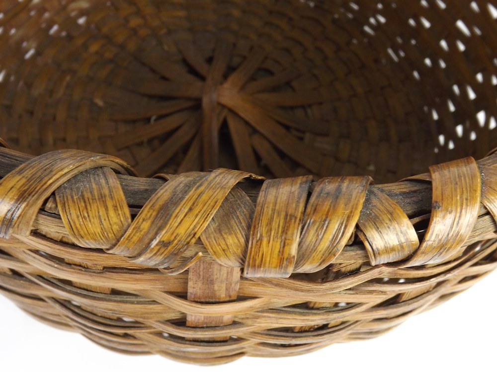 Antique split oak gathering basket