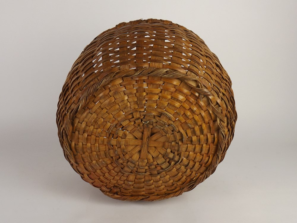 Antique split oak gathering basket