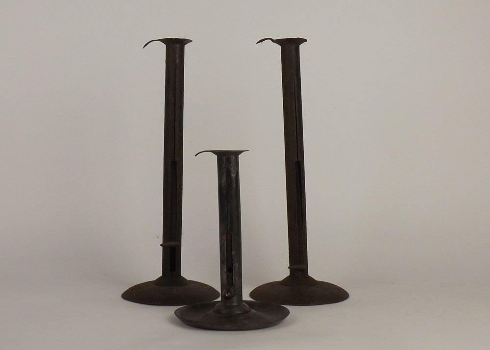Vintage cast metal candlesticks