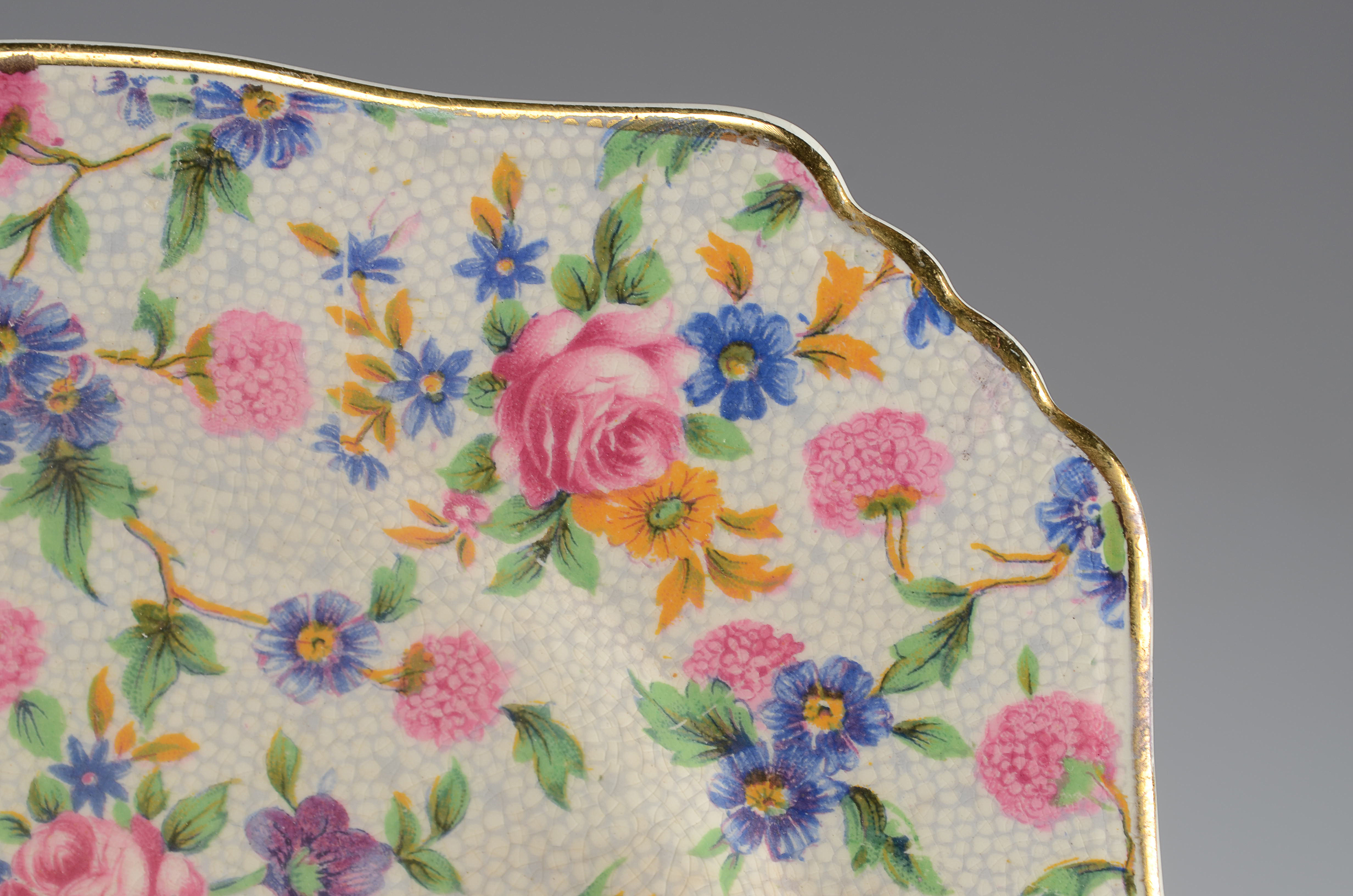 Royal Winton Grimwades "Summertime" Chintz plate with sugar and creamer