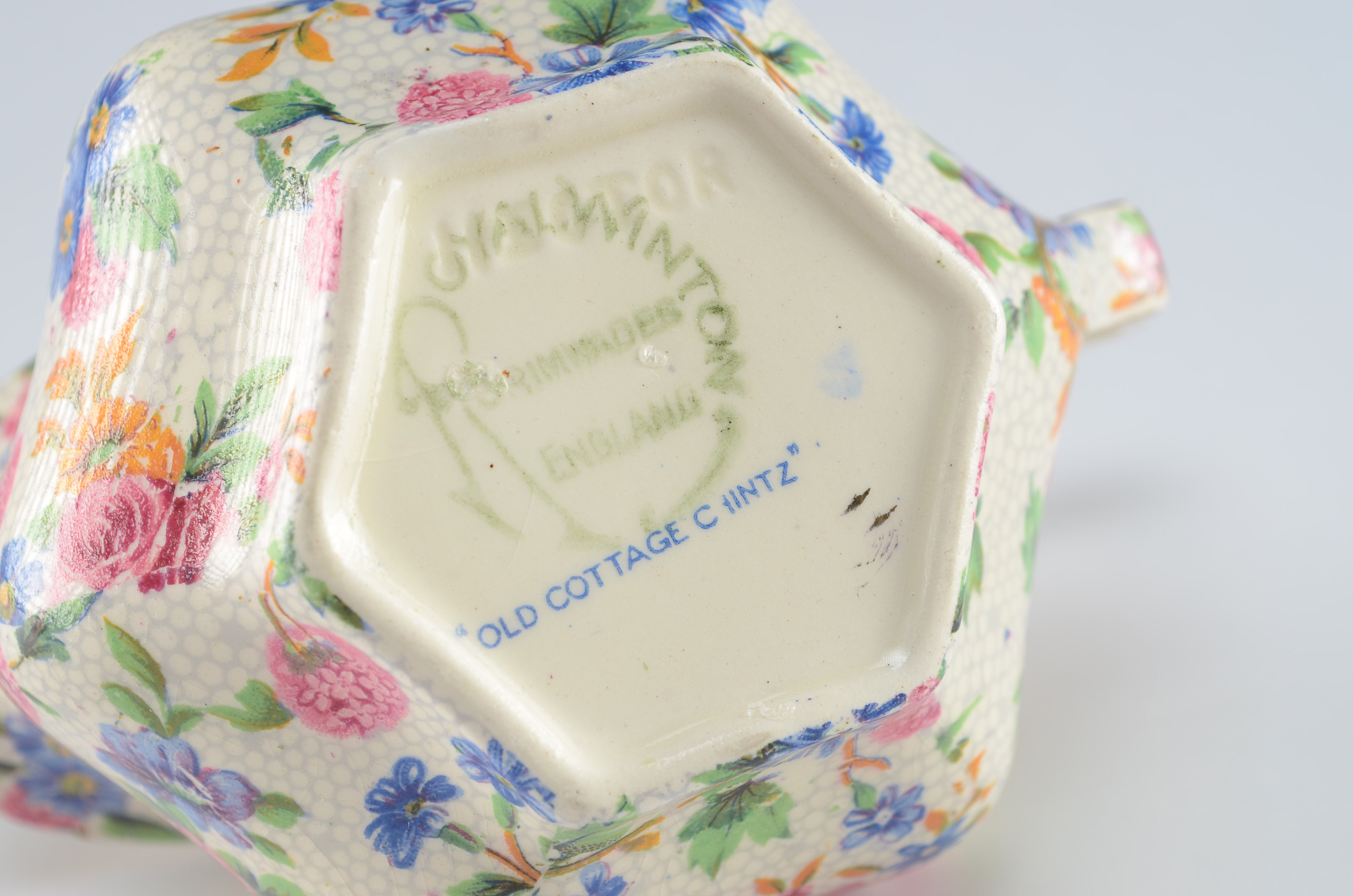 Royal Winton Grimwades "Summertime" Chintz plate with sugar and creamer