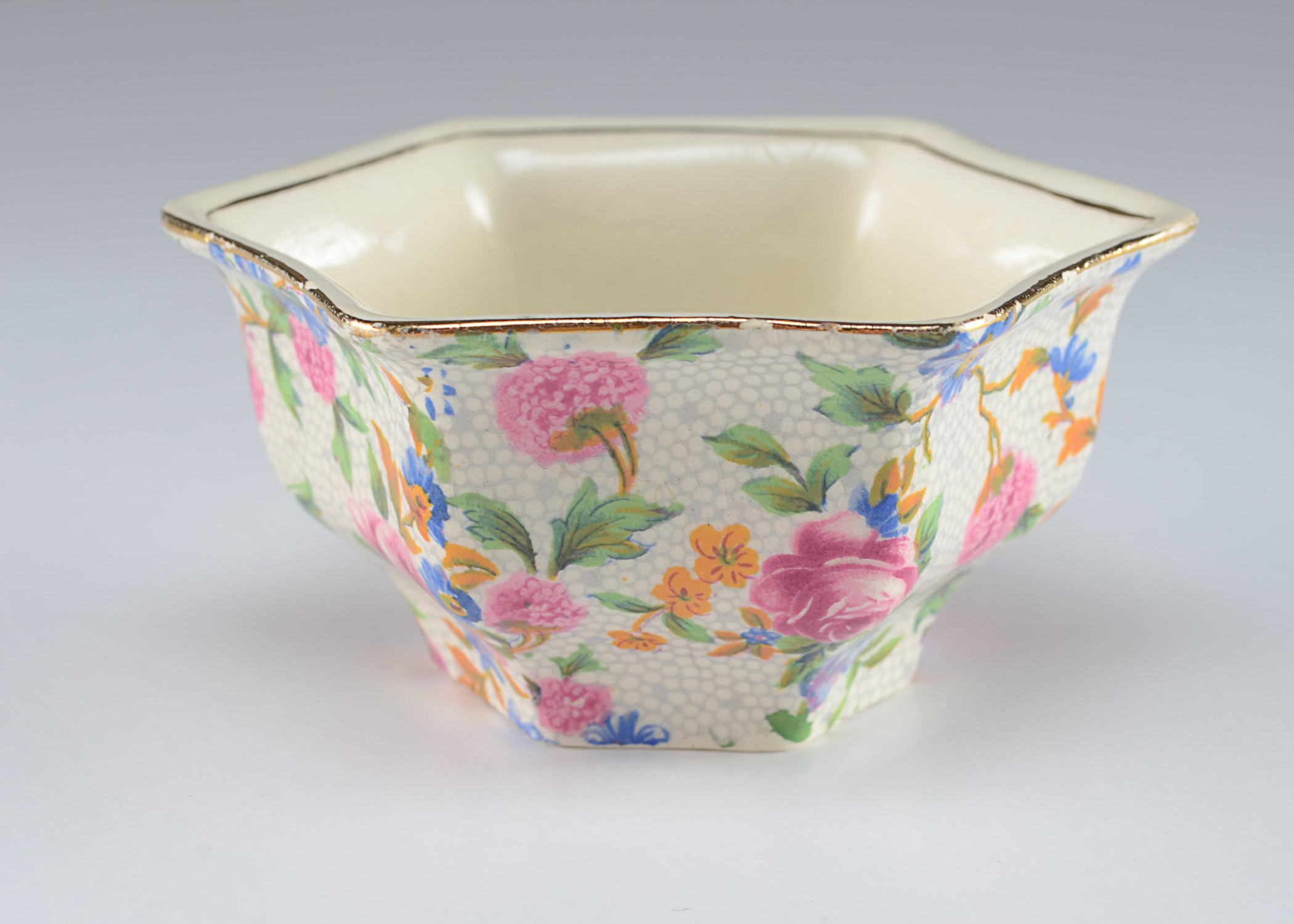 Royal Winton Grimwades "Summertime" Chintz plate with sugar and creamer