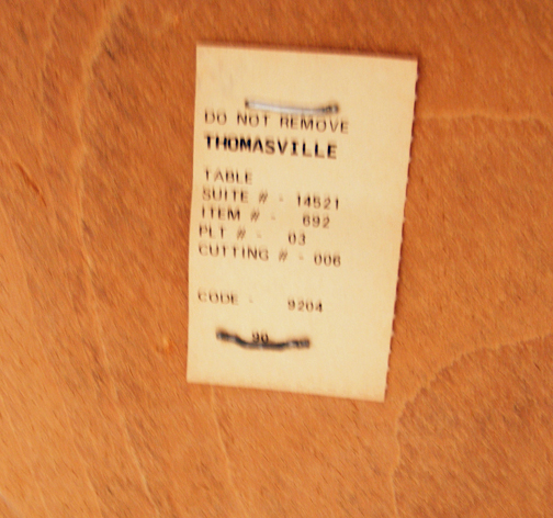 Thomasville "Mahogany Collection" Dining Room Table