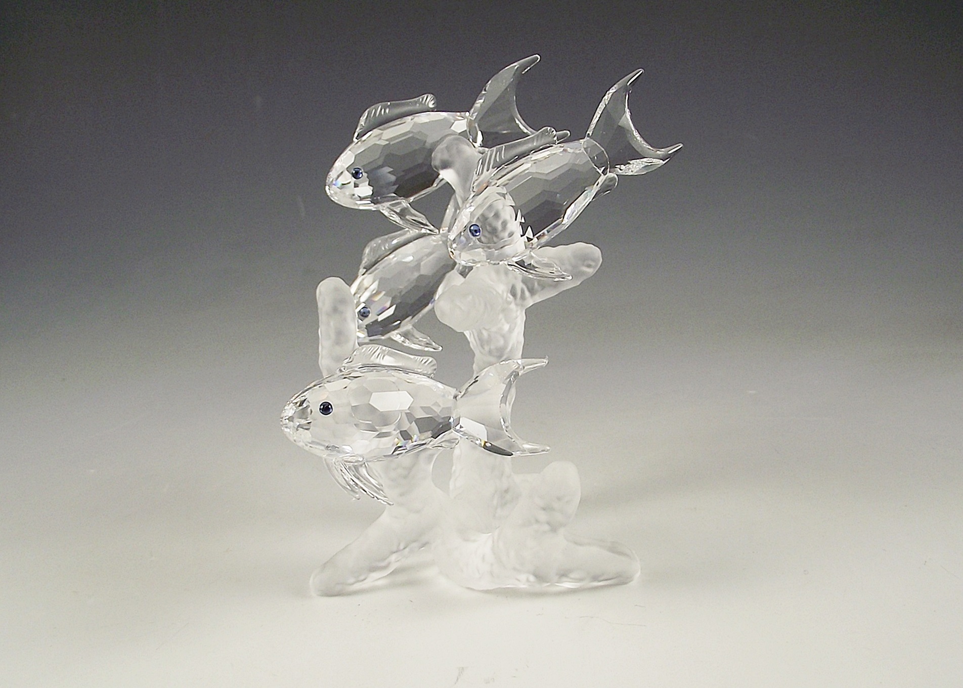 Swarovski Crystal school of fish figurine.