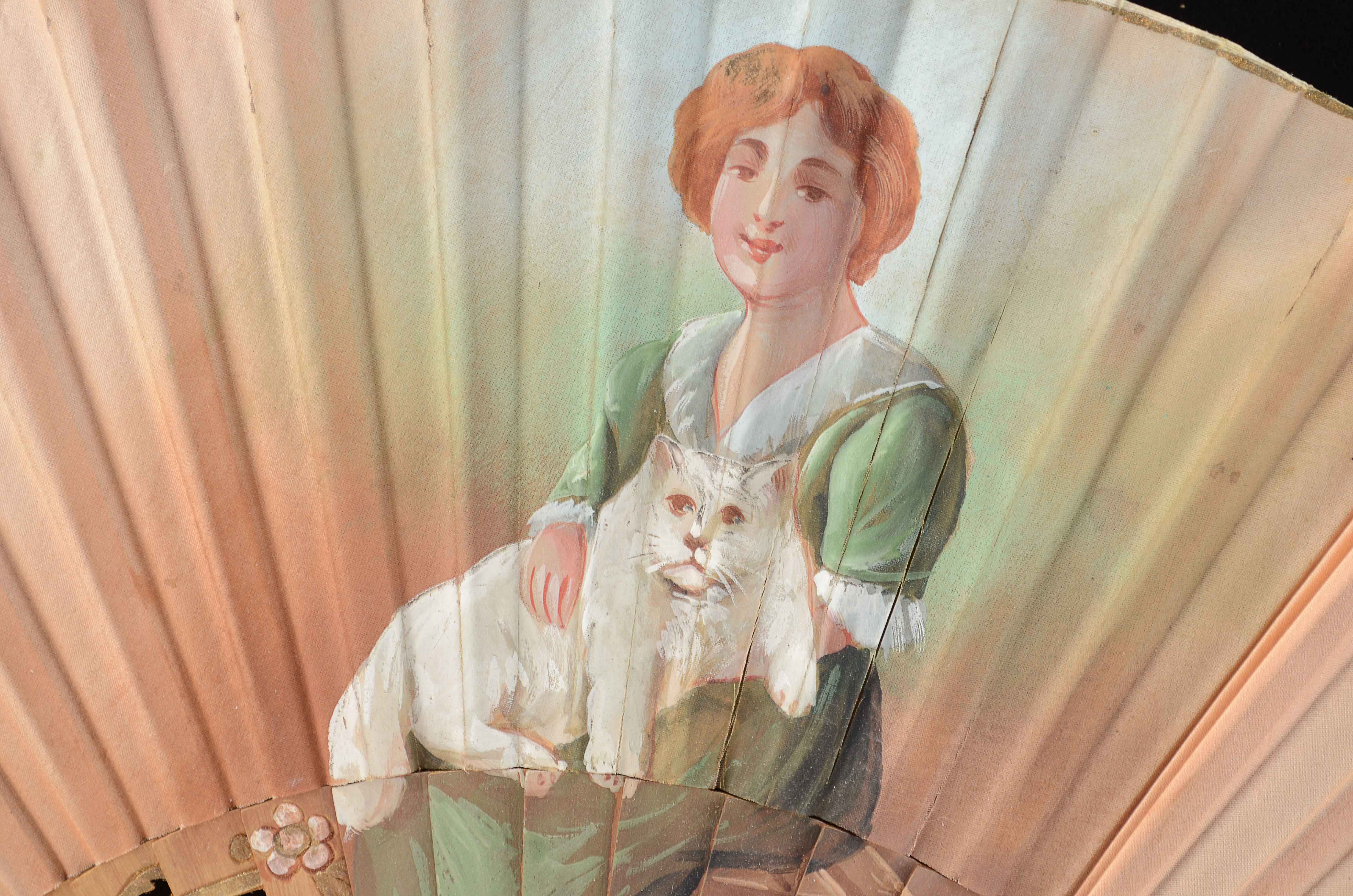 Antique Hand Painted Fan