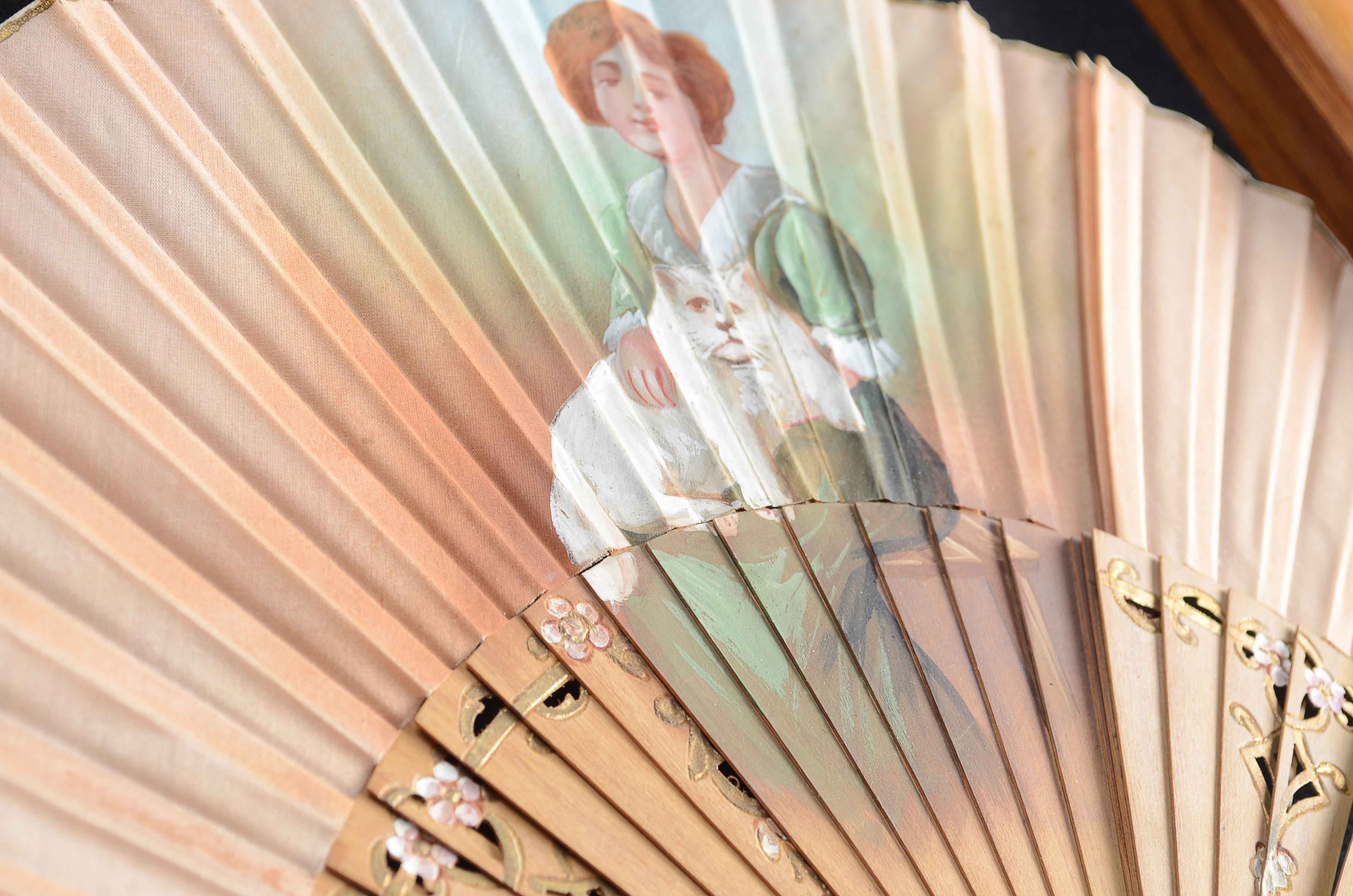 Antique Hand Painted Fan