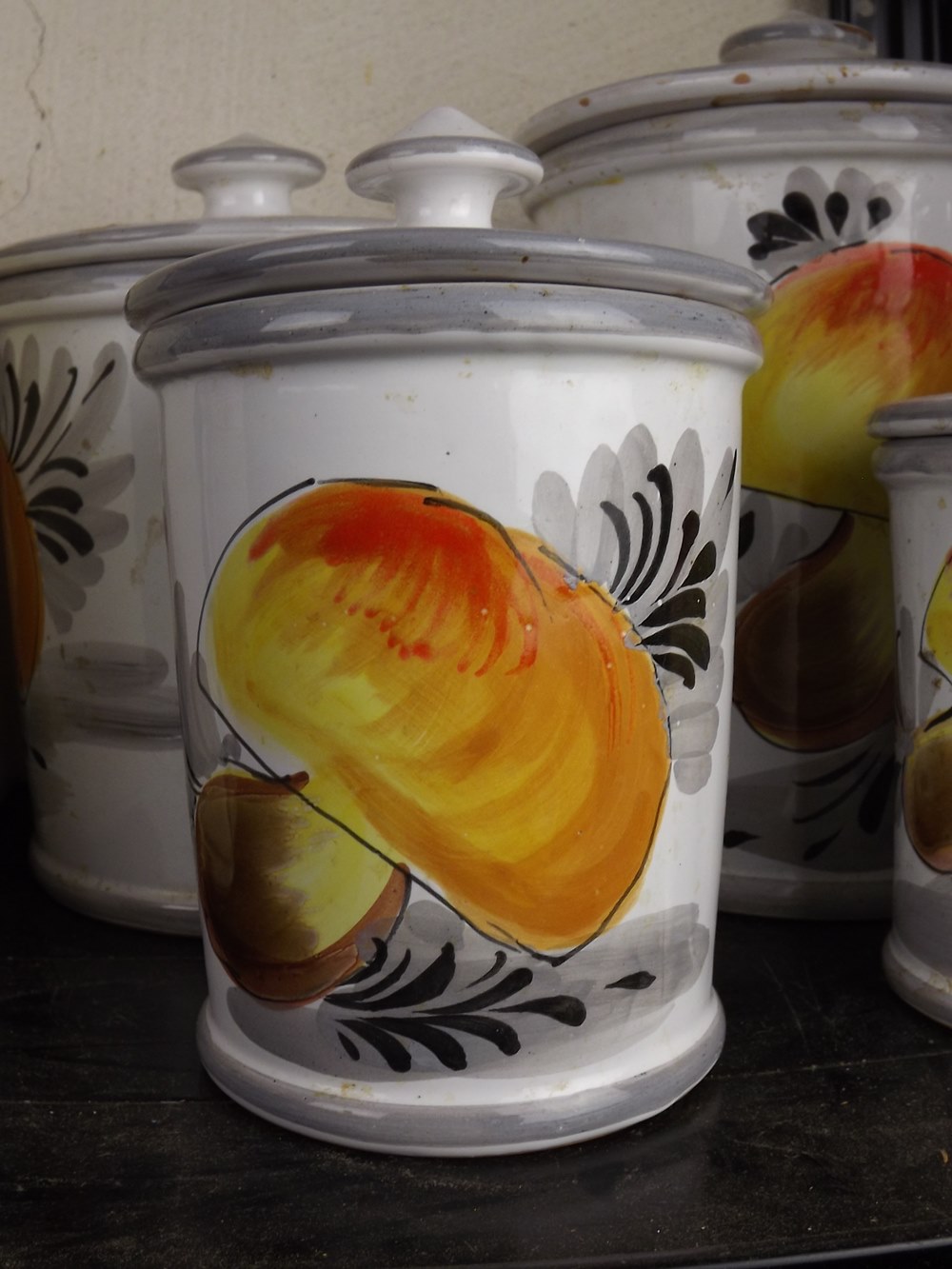 Pottery Canister lot