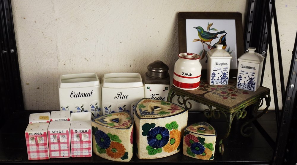 Pottery Canister lot