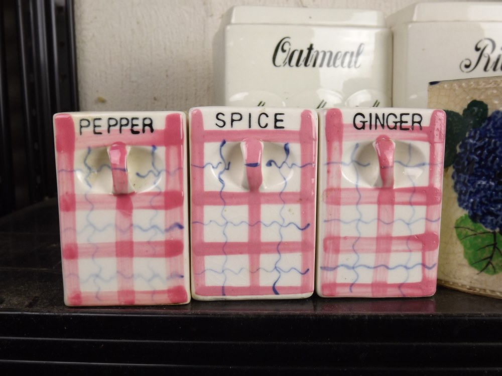 Pottery Canister lot