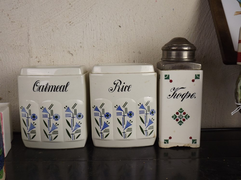 Pottery Canister lot