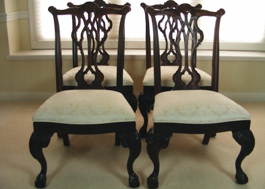 Set of Four Thomasville "Mahogany Collection" Dining Room Side Chairs